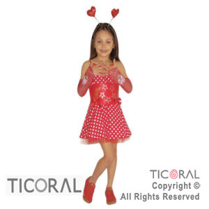 DISFRAZ PANAM NIÑA ROJO TALLE 2 CAND x 1